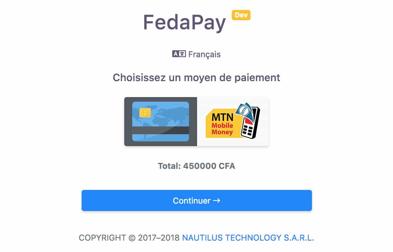 Payer avec Feda Direct